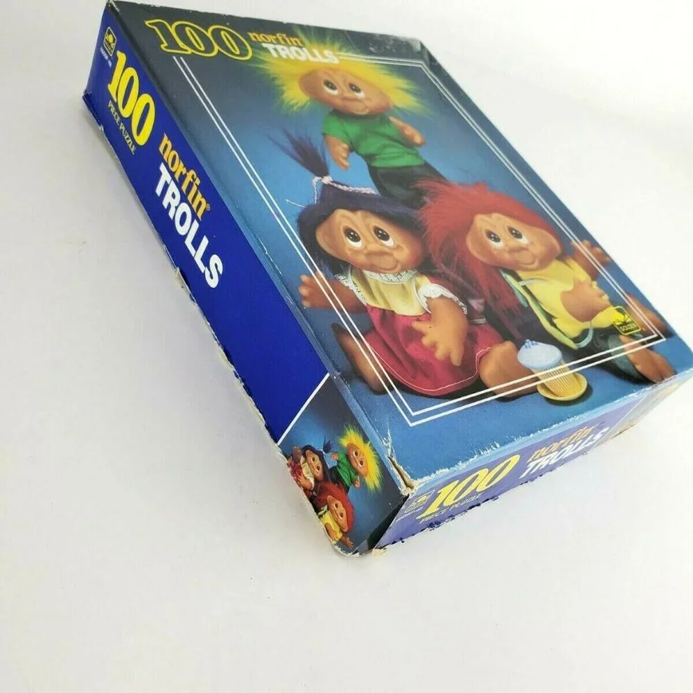 Vintage 1992 Norfin Trolls Jigsaw Puzzle 100 Pieces 1990 Complete 4609F-48